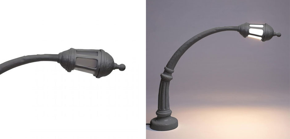 Настольная лампа Seletti Street Lamp Grey Настольная лампа Seletti Street Lamp Grey - Loft-Concept во Владивостоке