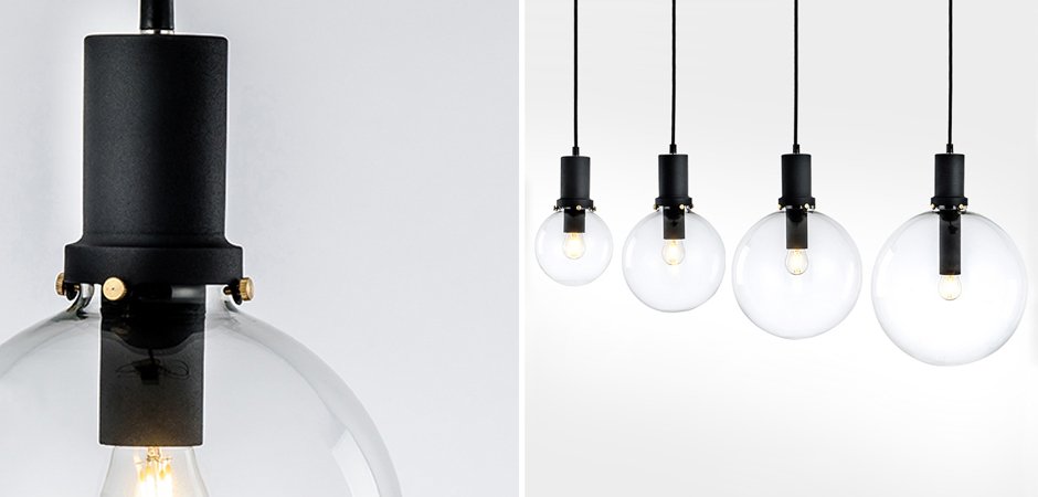 Подвесной светильник Glass Globe Black Подвесной светильник Glass Globe Black - Loft-Concept во Владивостоке