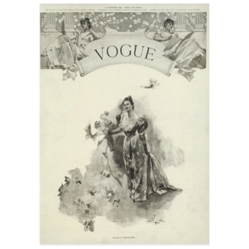 Постер Vogue Cover 1892 Desemder Бежево-серый Постер Vogue Cover 1892 Desemder Бежево-серый во Владивостоке | Loft Concept