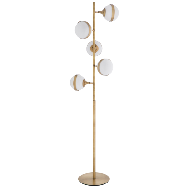 Торшер Peggy Guggen Brass FLOR LAMP Белый Латунь Торшер Peggy Guggen Brass FLOR LAMP Белый Латунь во Владивостоке | Loft Concept