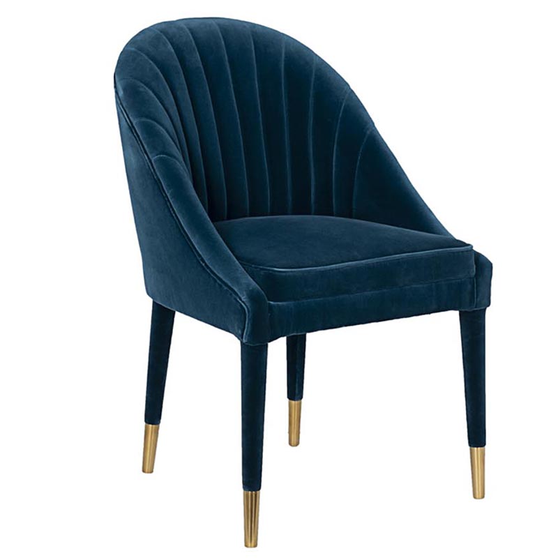 Стул Walton Chair blue velor Синий Золотой Стул Walton Chair blue velor Синий Золотой во Владивостоке | Loft Concept