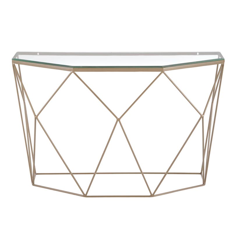 Консоль Diogo Console Прозрачный (Transparent) Винтажная латунь Консоль Diogo Console Прозрачный (Transparent) Винтажная латунь во Владивостоке | Loft Concept