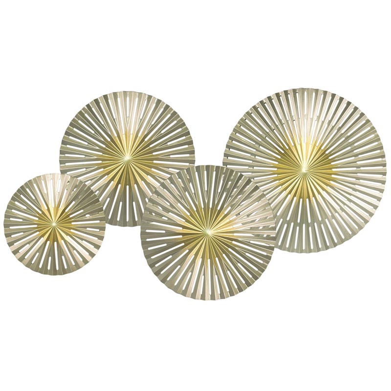 Арт-объект Apollo Gold and Silver Wall Plaque Disc gap 4 Золотой Серебряный во Владивостоке | Loft Concept 