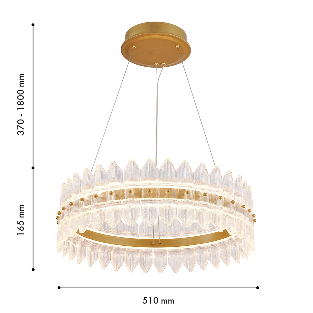 Люстра круглая с декоративными элементами в виде лепестков Round Light Flashing во Владивостоке