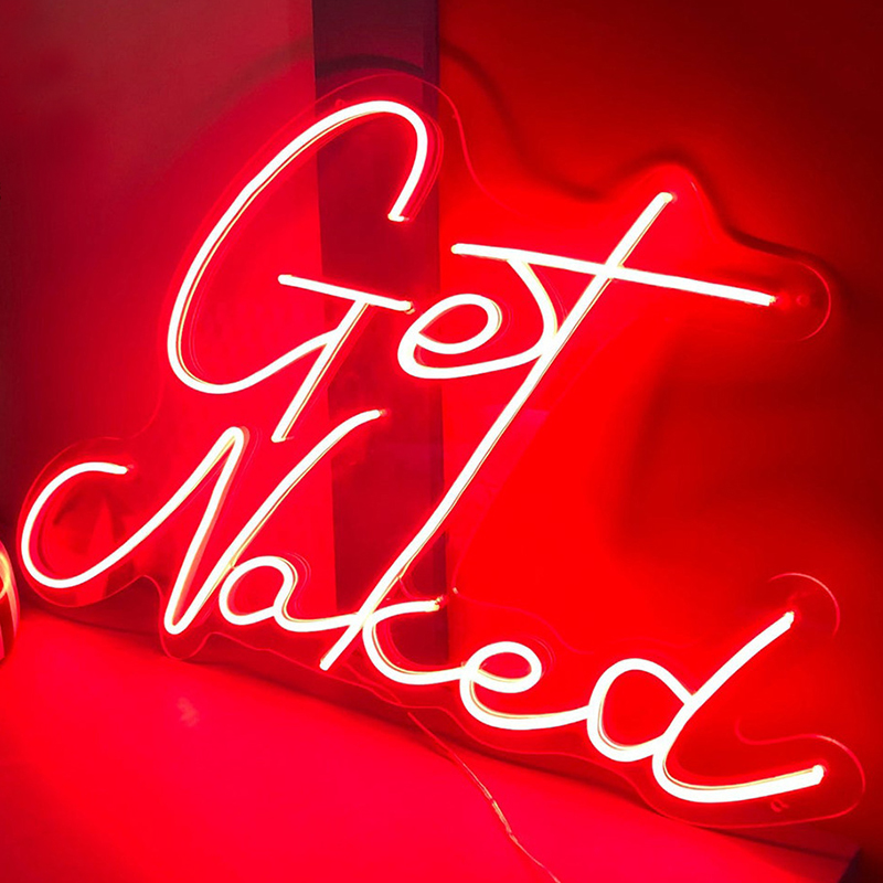 Неоновая настенная лампа Get Naked Neon Wall Lamp Красный Прозрачный Неоновая настенная лампа Get Naked Neon Wall Lamp Красный Прозрачный во Владивостоке | Loft Concept