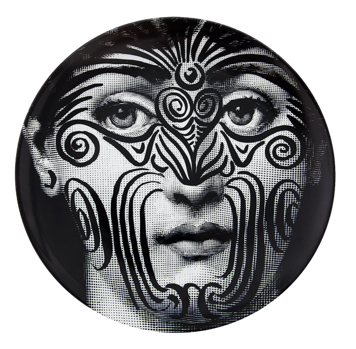 Декоративная тарелка Fornasetti 009 Черный Декоративная тарелка Fornasetti 009 Черный во Владивостоке | Loft Concept