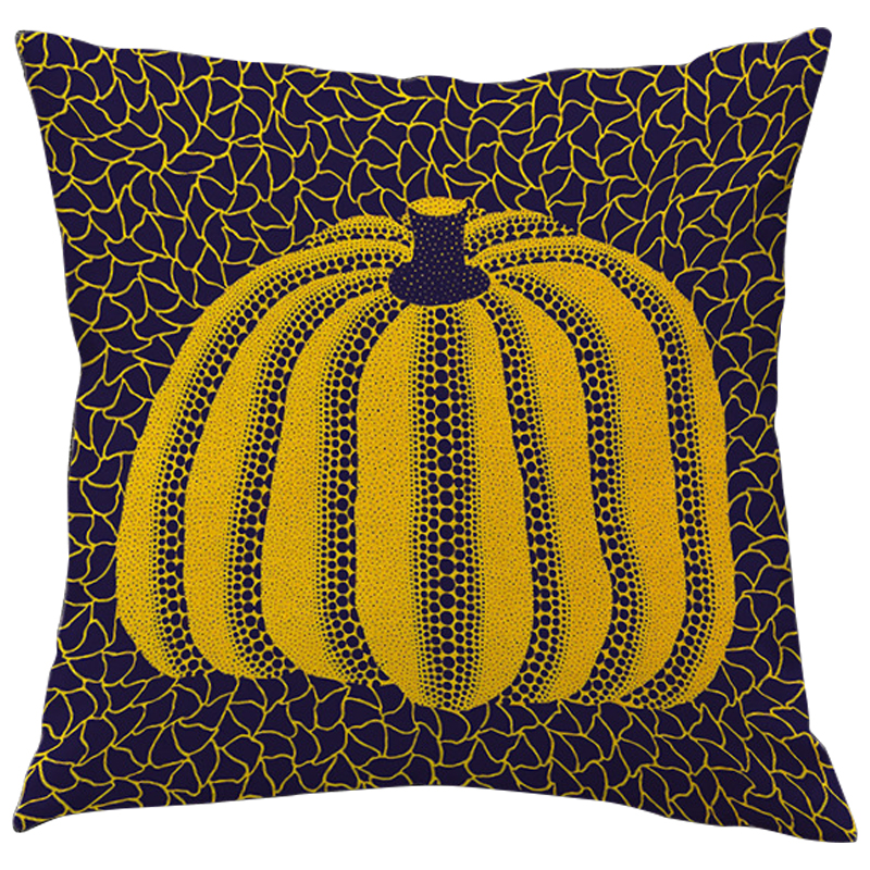 Декоративная подушка Yayoi Kusama Pumpkin Yellow Черный Желтый Декоративная подушка Yayoi Kusama Pumpkin Yellow Черный Желтый во Владивостоке | Loft Concept