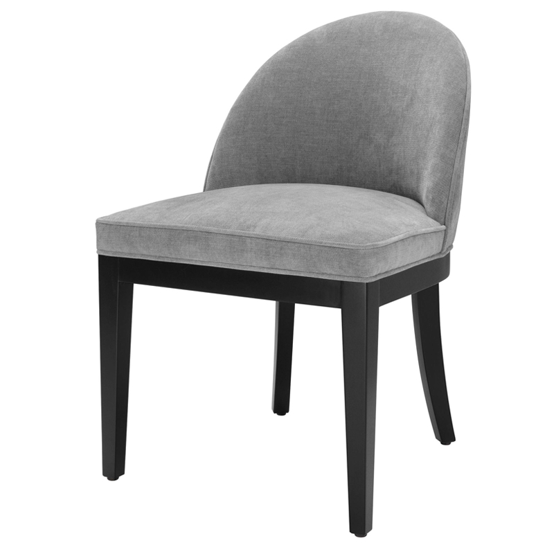 Стул Eichholtz Dining Chair Fallon grey Серый Черный Стул Eichholtz Dining Chair Fallon grey Серый Черный во Владивостоке | Loft Concept