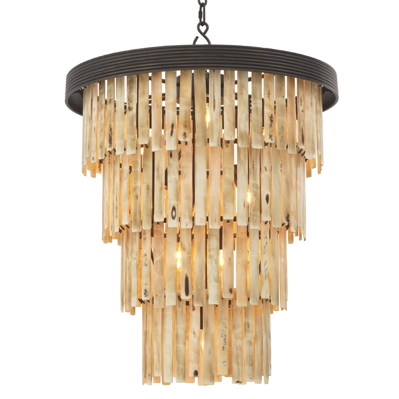 Люстра Eichholtz Chandelier Arizona L Темная бронза Бежевый Люстра Eichholtz Chandelier Arizona L Темная бронза Бежевый во Владивостоке | Loft Concept