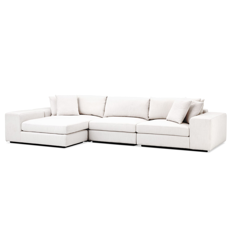 Диван Eichholtz Sofa Vista Grande Lounge white Белый Черный Диван Eichholtz Sofa Vista Grande Lounge white Белый Черный во Владивостоке | Loft Concept