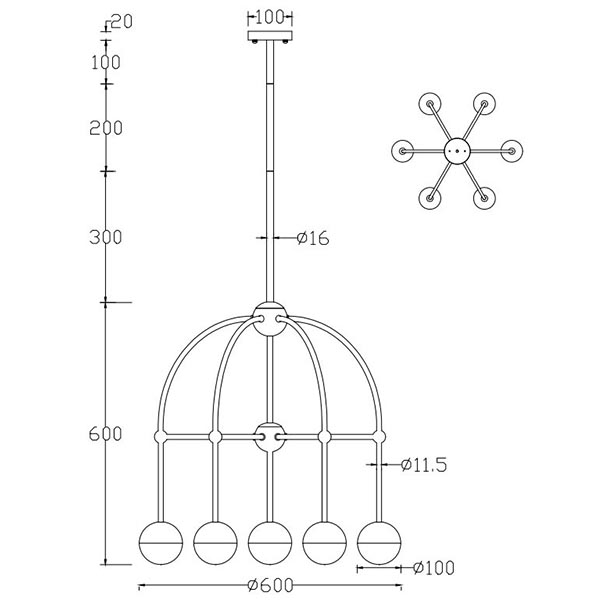 Люстра Heidy Chrome Chandelier 7 во Владивостоке