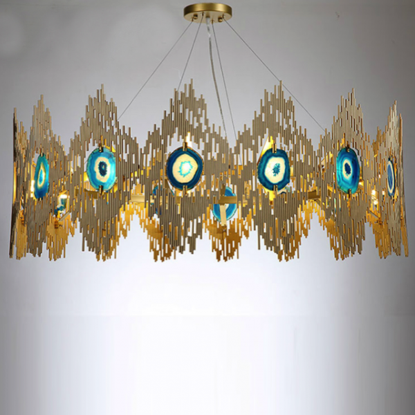 Люстра Calypso Chandelier 16 Золотой Графит Морская синь Люстра Calypso Chandelier 16 Золотой Графит Морская синь во Владивостоке | Loft Concept