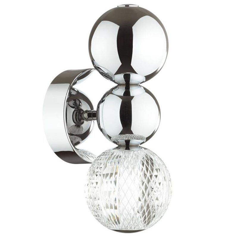 Светодиодное бра Crystal Globule Small Хром Хром Прозрачный Светодиодное бра Crystal Globule Small Хром Хром Прозрачный во Владивостоке | Loft Concept