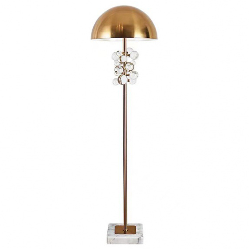Торшер Globo Fllor Lamp Золотой Прозрачное Стекло Торшер Globo Fllor Lamp Золотой Прозрачное Стекло во Владивостоке | Loft Concept