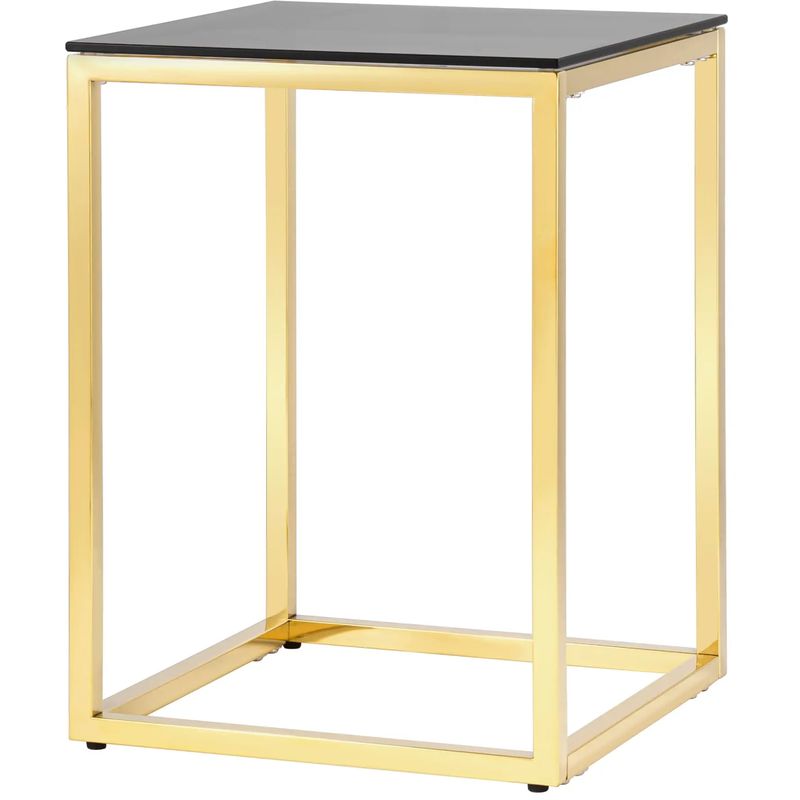 Стол приставной Cassiani Collection Gold Золотой Стекло Смок Стол приставной Cassiani Collection Gold Золотой Стекло Смок во Владивостоке | Loft Concept