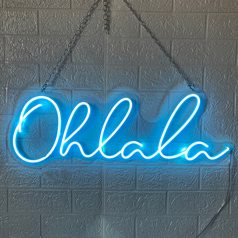 Неоновая настенная лампа Oh La La Neon Wall Lamp Синий Прозрачный Синий Неоновая настенная лампа Oh La La Neon Wall Lamp Синий Прозрачный Синий во Владивостоке | Loft Concept