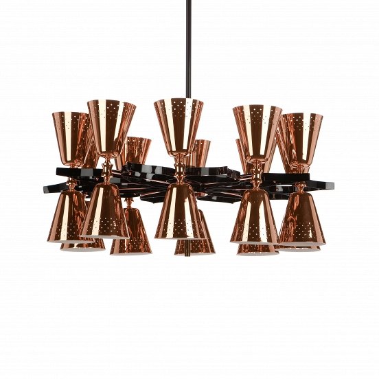 Потолочный светильник Charles 20 Suspension Light Медь Черный Потолочный светильник Charles 20 Suspension Light Медь Черный во Владивостоке | Loft Concept