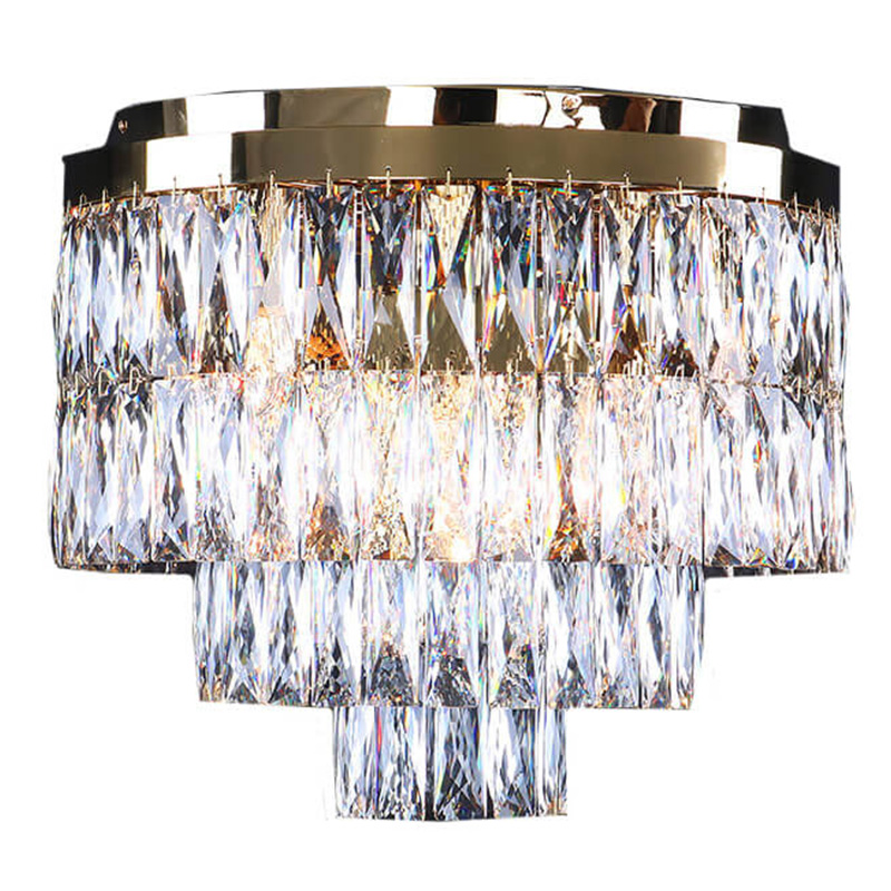 Потолочная люстра Crystal Regena Gold Chandelier Глянцевое золото Прозрачный (Transparent) во Владивостоке | Loft Concept 