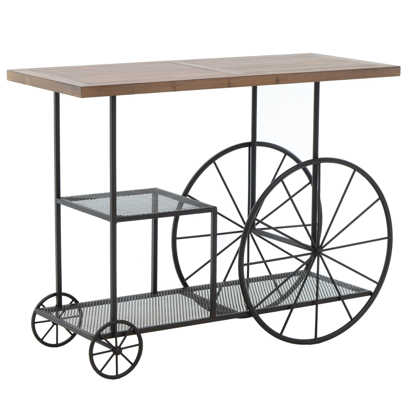 Консоль Trolley Loft Console Черный Древесина Консоль Trolley Loft Console Черный Древесина во Владивостоке | Loft Concept