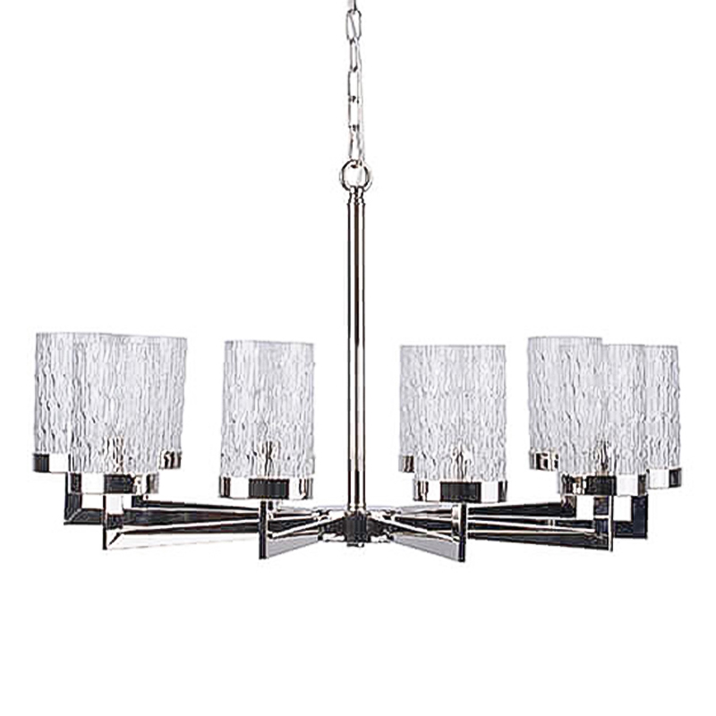 Люстра Estebe Glass Nickel Chandelier Никель Прозрачный во Владивостоке | Loft Concept 