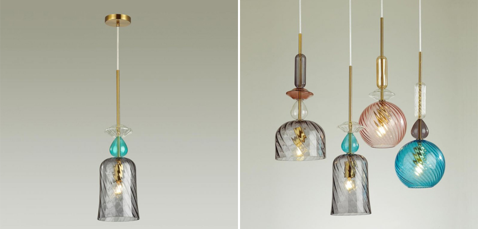 Подвесной Geometry Glass Голубой Подвесной Geometry Glass Голубой - Loft-Concept во Владивостоке