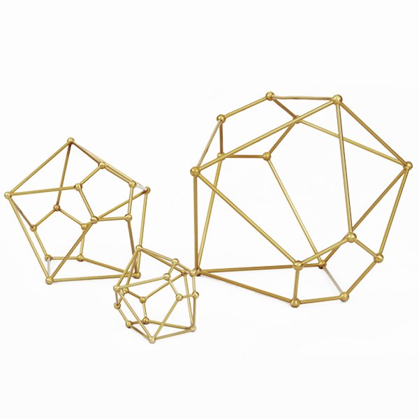 Аксессуар Polygon Abstraction Золотой Аксессуар Polygon Abstraction Золотой во Владивостоке | Loft Concept