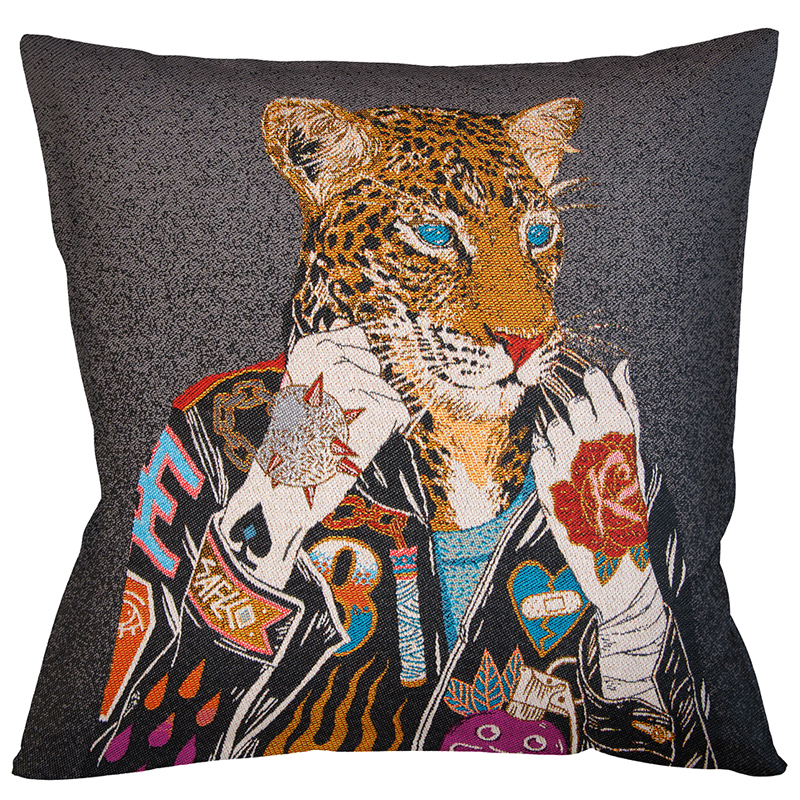 Декоративная подушка Leopard Grey Мульти Декоративная подушка Leopard Grey Мульти во Владивостоке | Loft Concept