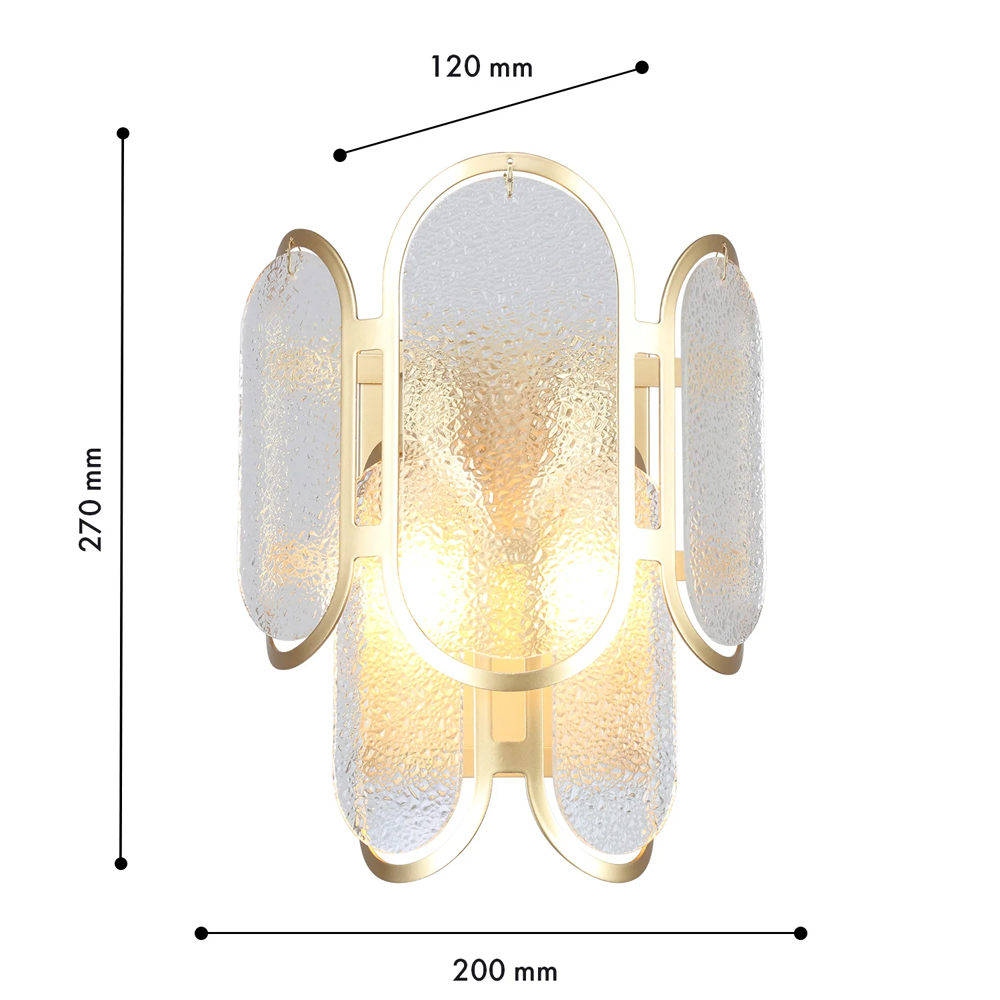 Бра из овальных элементов из непрозрачного стекла Conformation во Владивостоке