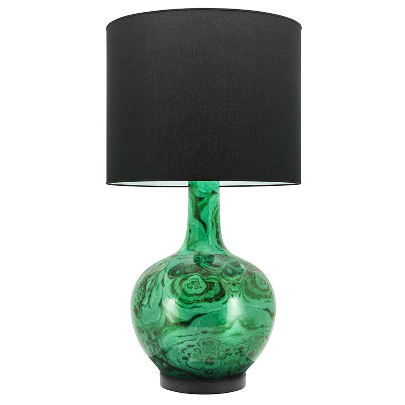 Настольная лампа ABHIKA LAMP SWELL Черный Малахит (зеленый) Настольная лампа ABHIKA LAMP SWELL Черный Малахит (зеленый) во Владивостоке | Loft Concept