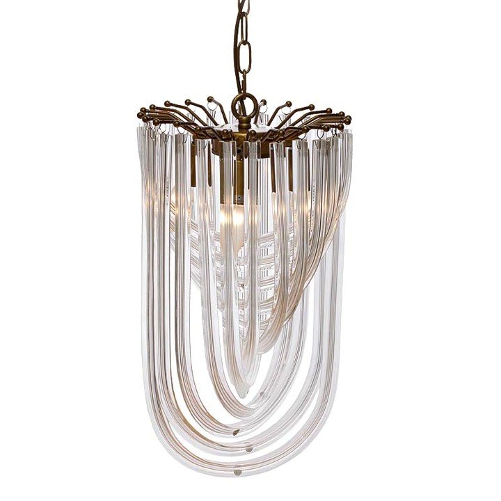 Люстра Lava Tube Pendant Clear Золотой Прозрачный Люстра Lava Tube Pendant Clear Золотой Прозрачный во Владивостоке | Loft Concept