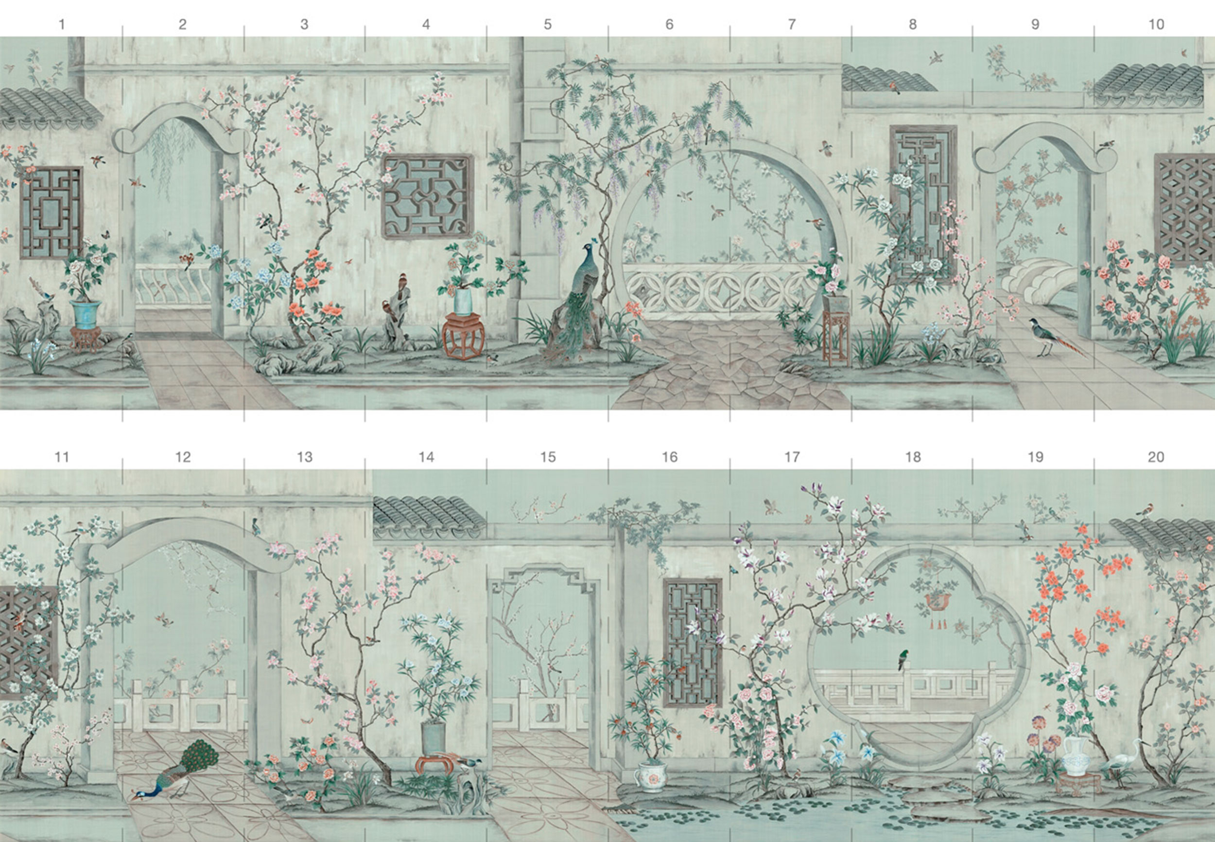 Обои ручная роспись Emperor's Garden Mist Обои ручная роспись Emperor's Garden Mist - постер Loft-Concept во Владивостоке
