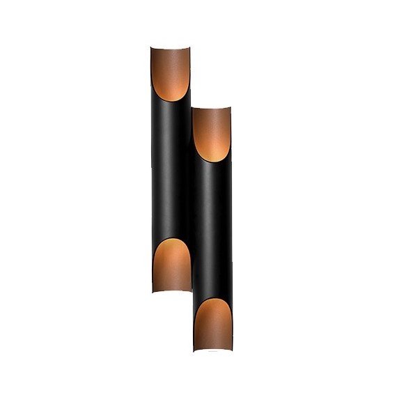 Бра Galliano Double by DELIGHTFULL Black Черный Золотой во Владивостоке | Loft Concept 