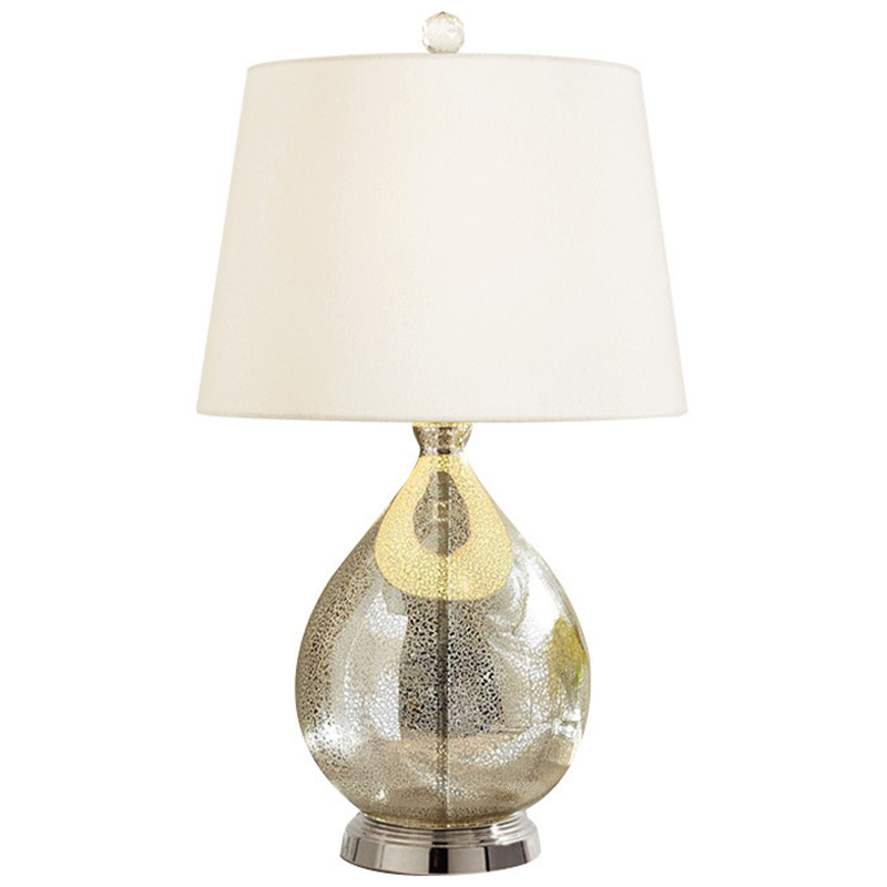 Настольная лампа Leonois Glass Table Lamp Прозрачный Хром Белый во Владивостоке | Loft Concept 