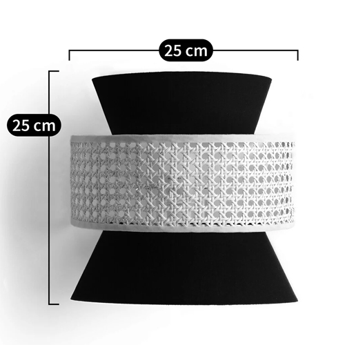 Бра с плетеным декором из ротанга Bonnie Wicker Black Wall Lamp Бра с плетеным декором из ротанга Bonnie Wicker Black Wall Lamp во Владивостоке