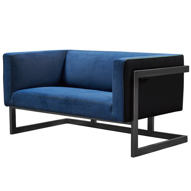 Диван Cube Blue Loveseat Sofa Синий Диван Cube Blue Loveseat Sofa Синий во Владивостоке | Loft Concept