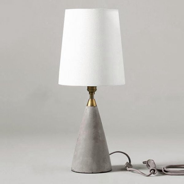 Настольная лампа Concrete Stone Table Lamp Cone Серый Настольная лампа Concrete Stone Table Lamp Cone Серый во Владивостоке | Loft Concept