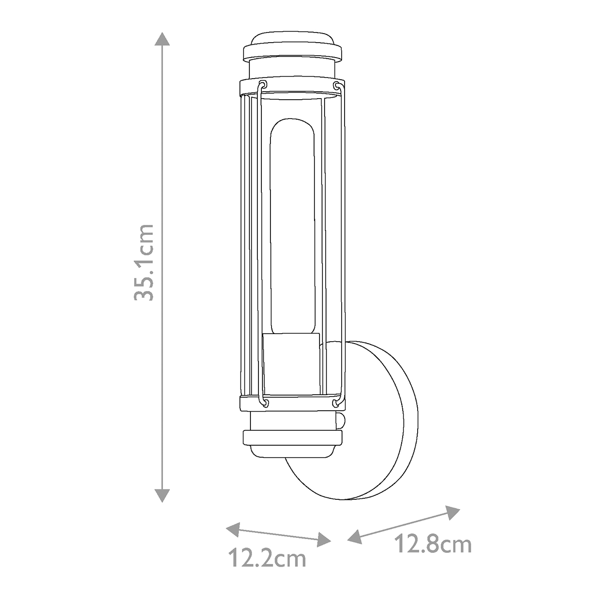 Бра для ванных комнат с прозрачным цилиндрическим плафоном на круглом основании Hinkley во Владивостоке