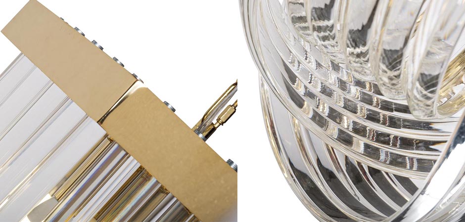 Люстра Retro FROZEN GLASS gold 4 lamp Люстра Retro FROZEN GLASS gold 4 lamp - Loft-Concept во Владивостоке