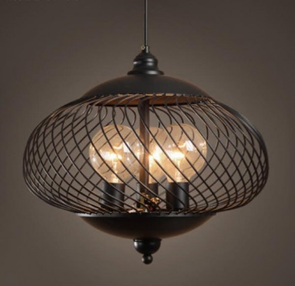 Подвесной светильник Oriental lattice pendant Черный во Владивостоке | Loft Concept 