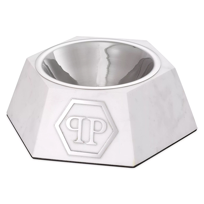 Миска для корма Dog Food bowl Nice L White Белый Сталь Миска для корма Dog Food bowl Nice L White Белый Сталь во Владивостоке | Loft Concept