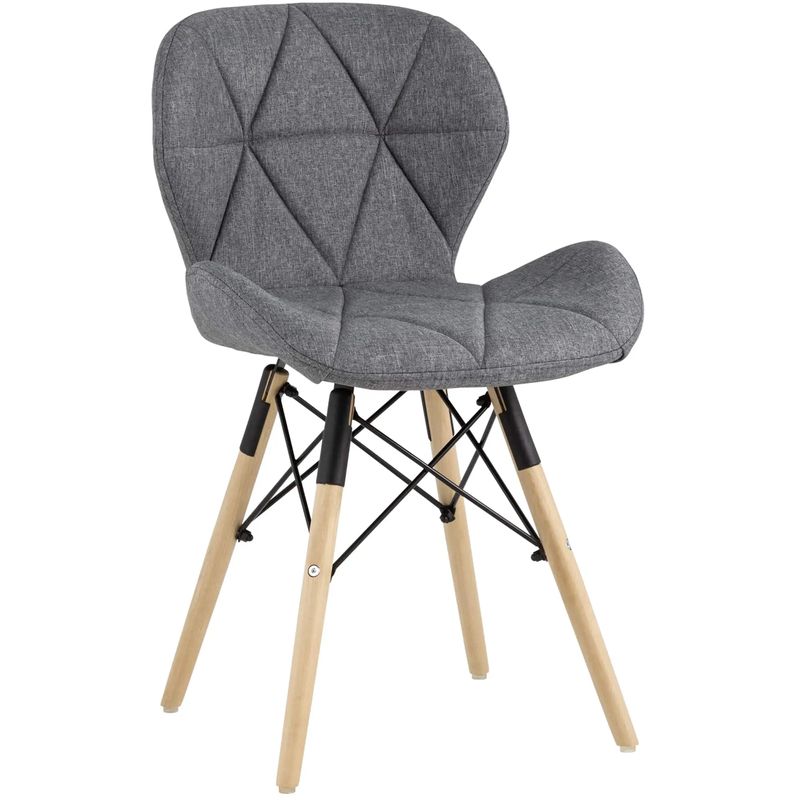 Стул Jeroen Chair Рогожка Серый Цвет Серый Древесина Черный Стул Jeroen Chair Рогожка Серый Цвет Серый Древесина Черный во Владивостоке | Loft Concept