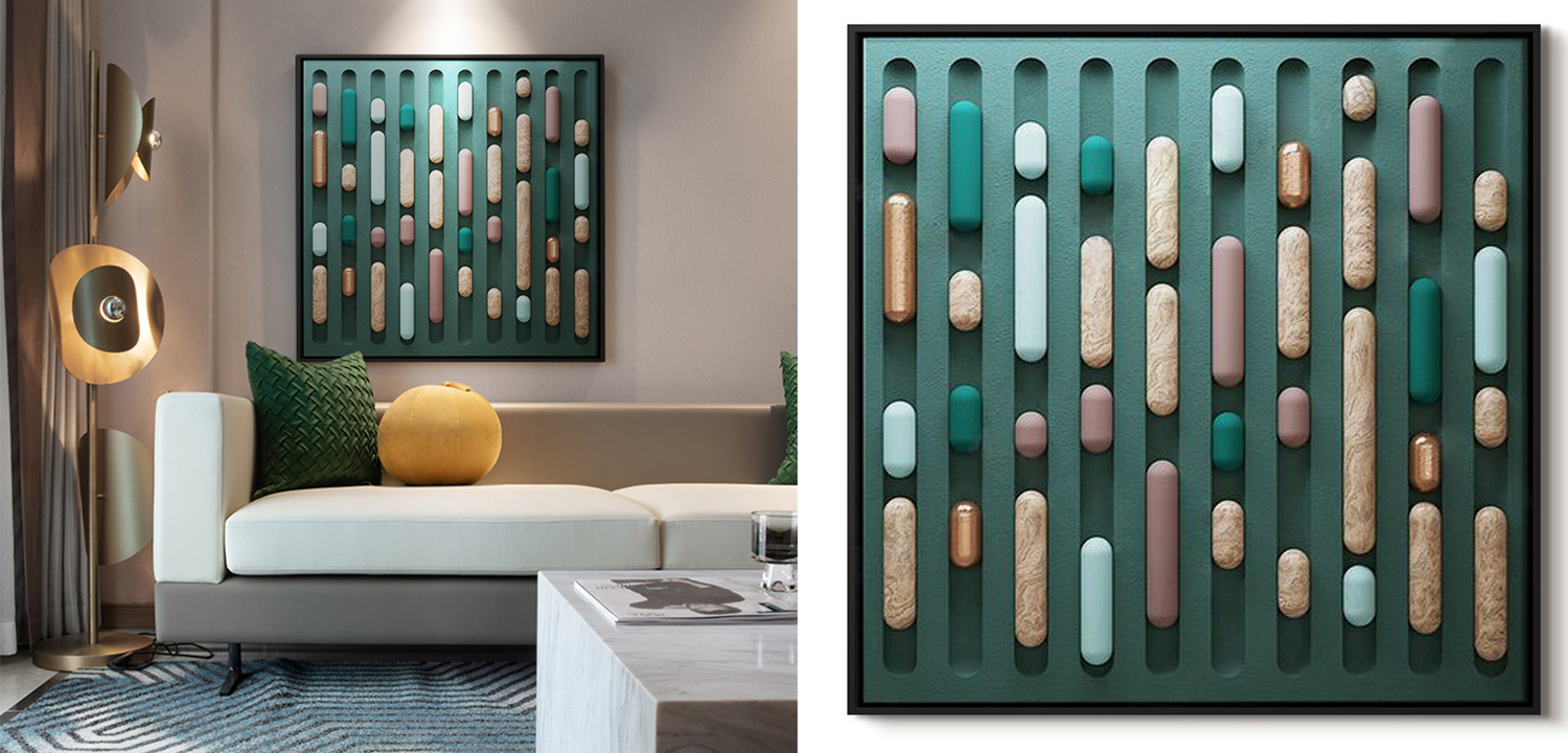 Арт-объект на стену деревянный Pill - фото