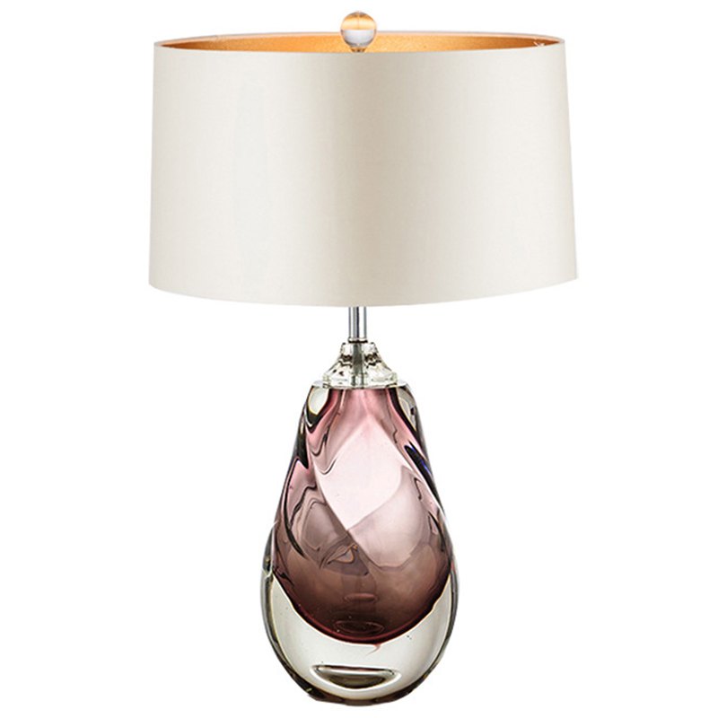 Дизайнерский настольный светильник Crystal Table Lamp Розовое стекло Белый Прозрачное Стекло Розовый Дизайнерский настольный светильник Crystal Table Lamp Розовое стекло Белый Прозрачное Стекло Розовый во Владивостоке | Loft Concept