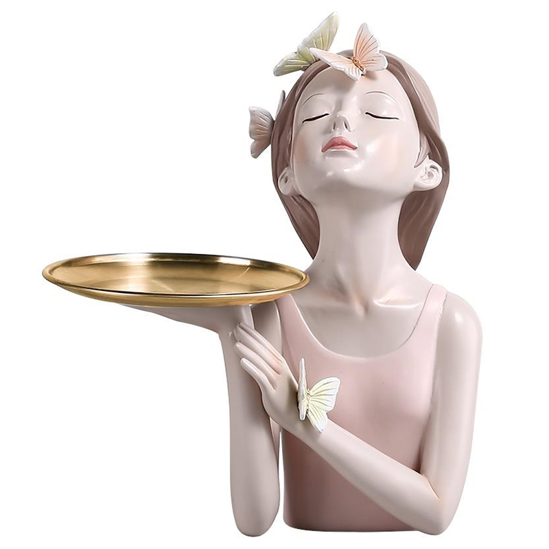 Статуэтка Butterfly Girl Tray Бежевый Золотой Розовый пастельный Статуэтка Butterfly Girl Tray Бежевый Золотой Розовый пастельный во Владивостоке | Loft Concept