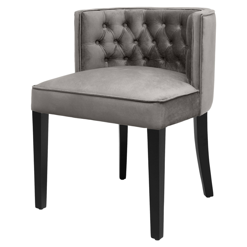 Стул Eichholtz Dining Chair Dearborn grey Серый Черный во Владивостоке | Loft Concept 