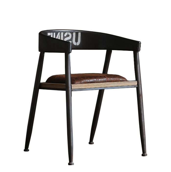 Стул Loft Armchair Industrial Коричневый Черный Стул Loft Armchair Industrial Коричневый Черный во Владивостоке | Loft Concept