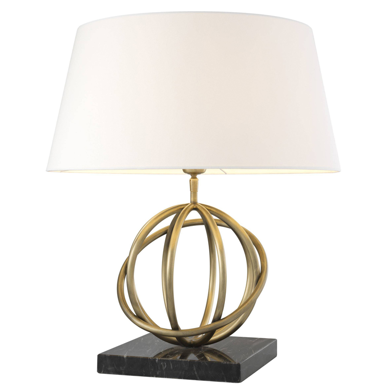 Настольная лампа Eichholtz Table Lamp Edition Белый Черный Латунь Античная полированная Настольная лампа Eichholtz Table Lamp Edition Белый Черный Латунь Античная полированная во Владивостоке | Loft Concept
