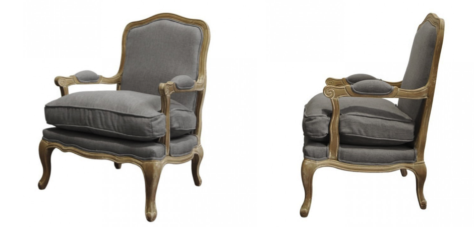 Кресло French Provence ArmChair Shebbi Grey Кресло French Provence ArmChair Shebbi Grey - Loft-Concept во Владивостоке