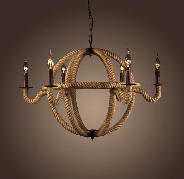 Люстра Spere 2 Loft Rope Light Коричневый во Владивостоке | Loft Concept 