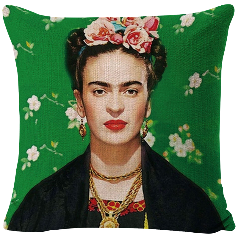 Декоративная подушка Frida Kahlo 8 Зеленый Мульти Декоративная подушка Frida Kahlo 8 Зеленый Мульти во Владивостоке | Loft Concept